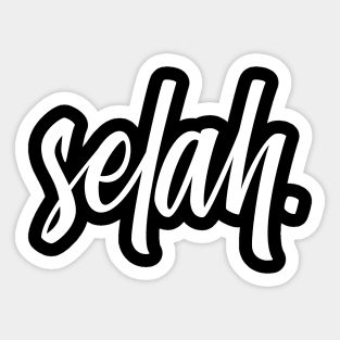 Selah. (White) Sticker